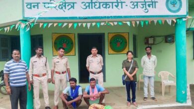 बलौदाबाजार वनमण्डल में अवैध शिकारियों पर कार्यवाही