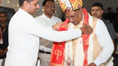 गरबा महोत्सव में शामिल हुए सीएम साय, मातारानी के दर्शन कर लिया आशीर्वाद