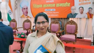 जेल शिक्षिका श्रीमती विवेक सिद्दीकी को राज्यपाल द्वारा राज्य शिक्षक सम्मान से सम्मानित