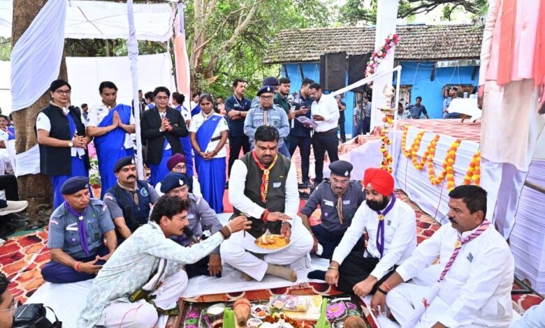 स्कूल शिक्षा मंत्री श्री गजेंद्र यादव ने किया भारत स्काउट्स एवं गाइड्स के राज्य मुख्यालय भवन का भूमि पूजन