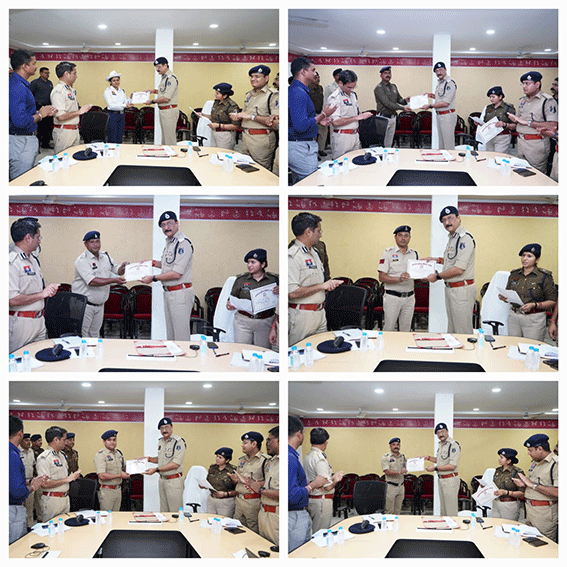 उत्कृष्ट कार्य करने वाले 26 पुलिस अधिकारी/कर्मचारी सम्मानित