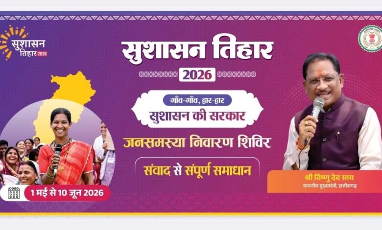 सुशासन तिहार अंतर्गत 07 मई को नन्हेसर, सिमड़ा एवं बनगांव में लगेगी शिविर