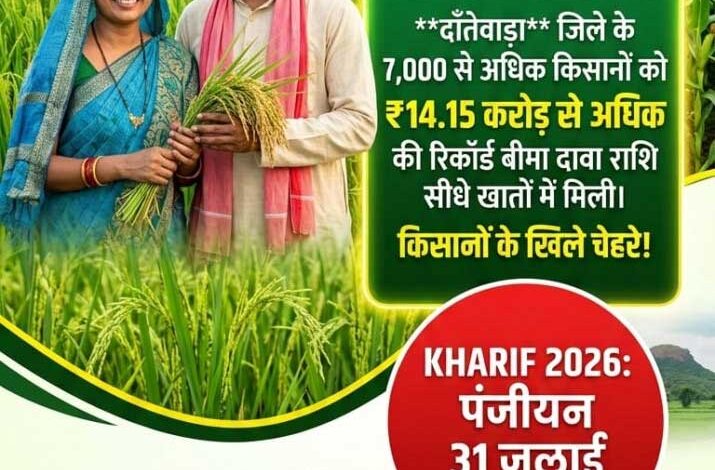 प्रधानमंत्री फसल बीमा योजना बनी दंतेवाड़ा के किसानों का सुरक्षा कवच प्रधानमंत्री फसल बीमा योजना बनी दंतेवाड़ा के किसानों का सुरक्षा कवच