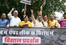 पंजाब पेपर लीक: दिल्ली में बीजेपी का बड़ा प्रदर्शन, केजरीवाल सरकार पर लगाया युवाओं से धोखे का आरोप