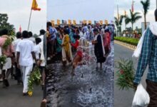 नए ASR एयरपोर्ट पर शर्मनाक हरकत! फव्वारों में नहाए लोग, सजावटी पौधे उखाड़कर ले गए; वीडियो वायरल