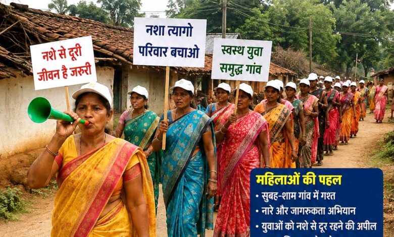 नशामुक्ति की राह पर आगे बढ़ा ग्राम बनबगौद, महिलाओं ने संभाली कमान