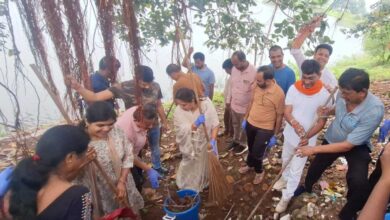 सेवा संकल्प अभियान के तहत बंधवा तालाब में स्वच्छता अभियान एवं वृक्षारोपण