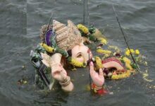 खारून नदी का बढ़ा जलस्तर, महादेव घाट के विसर्जन कुंड में मूर्ति विसर्जन पर रोक