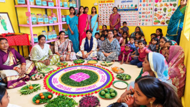 सेवा संकल्प अभियान : आंगन मिलन सेवा से पोषण और स्वास्थ्य का संदेश, योजनाओं से जुड़ने के लिए ग्रामीणों को किया जागरूक