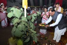 करम पूजा परब 2026 में शामिल हुए CM विष्णुदेव साय, गनोद में 50 लाख के सामुदायिक भवन की घोषणा