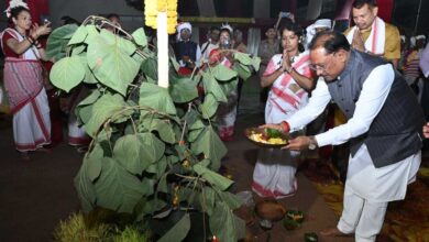 करम पूजा परब 2026 में शामिल हुए CM विष्णुदेव साय, गनोद में 50 लाख के सामुदायिक भवन की घोषणा